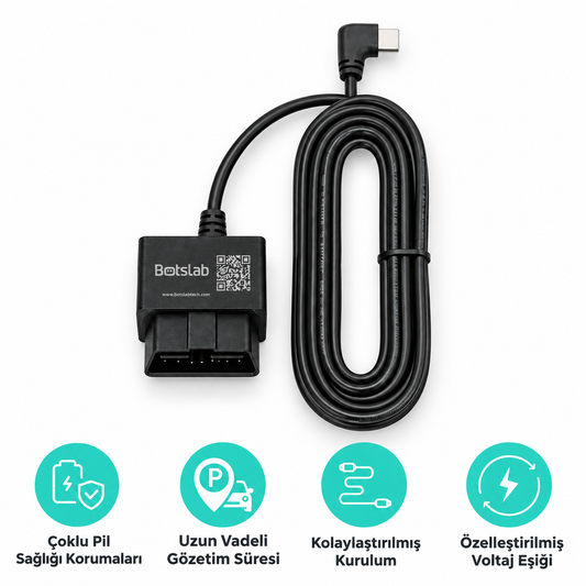 Botslab OBD Akıllı Park Kiti Araç Kamerası Güç Kablosu